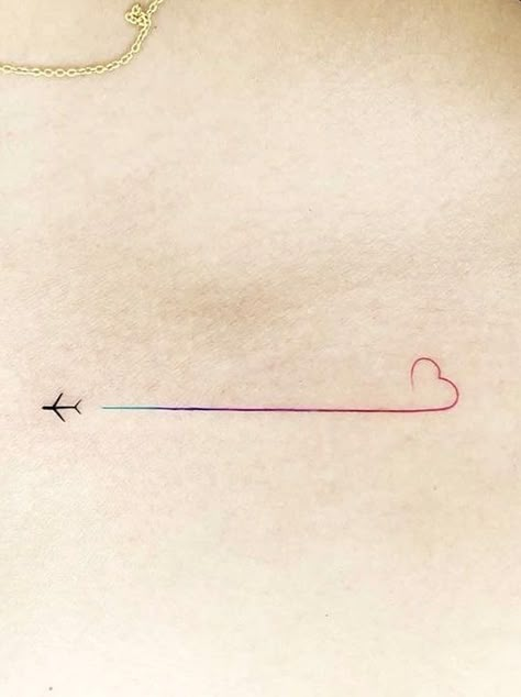 Tattoo Related To Travel, Travel Idea Tattoos, Airplane Micro Tattoo, Small Tattoos Travel Adventure, Small Tattoos Airplane, Travel Plane Tattoo, Minimal Travel Tattoo Ideas, Travel Small Tattoo Ideas, Tattoo Airplane Travel