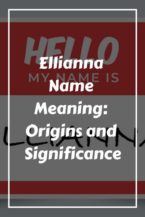 Looking for the perfect name for your baby girl? Consider Ellianna, a beautiful name with a rich history and profound meaning. Ellianna is a variant of the Adeline Name Meaning, Robert Name Meaning, Spencer Name, Welsh Names, Welsh Words, Feminine Names, Old English Words, Traditional Names, Unisex Name