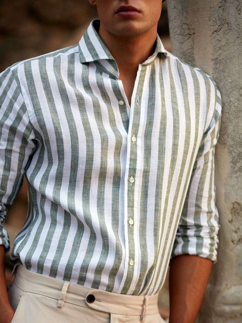 Linen Shirt Men Formal, Men’s Dress Shirt, Mens Button Down, Mens Summer Shirts, Men’s Dress Shirts, Strip Shirt Outfit Men, Striped Shirt Outfit Men, Mens Formal Shirts, Dress Shirts Men