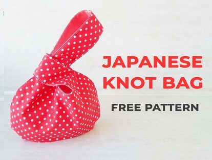 When I hear the word "Japanese“ in a sewing project, I know that I’m about to see something creative and practical. That goes for this bag as well!A knot bag is a tote bag that has one long and one short handle. You run them through each other and nothing can get out from the bag! Plus, you can carry the bag on your wrist or elbow and not get as tired as you would with a regular one. If you’re like me and you go grocery shopping often, then you must make this bag for yourself. It’s e… Japanese Knot Bag Pattern Free Tutorials, Japanese Knot Bag Pattern Free, Knot Bag Pattern Free, Knot Bag Tutorial, Sew Purse, Tutorial Pochette, Backpack Diy, Handbag Making, Make A Bag