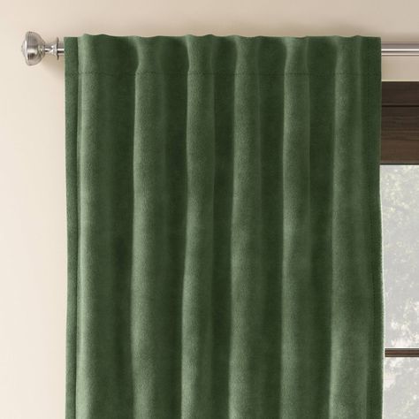 Cute Blackout Curtains, Green Curtains Bedroom, Green Velvet Curtains, Chenille Curtains, Closet Curtains, Plaid Curtains, Sheer Curtain Panels, Green Curtains, Grey Panels