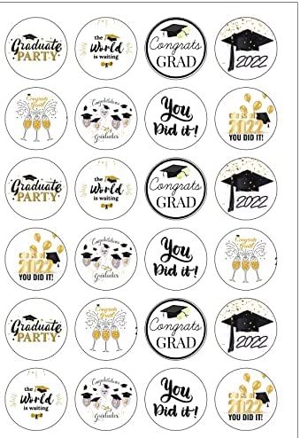 24 Precut Graduation 2022 Congratulations Edible Wafer Paper Cake Toppers Decorations : Amazon.co.uk: Grocery Graduation Toppers Printable, Graduation Cupcake Toppers Printable, Graduation Logo, Paper Cupcake Toppers, Graduation Cake Designs, Congratulations Cake, Graduation Party Desserts, Graduation Wallpaper, Graduation Cake Topper