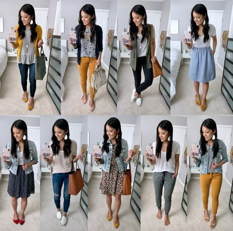 Anyone need some cute spring outfit inspiration? Today I've got a roundup of casual spring outfits from Instagram and Facebook that you can use to plan what to wear next week! Spring Teacher Outfits, Picture Day Outfits, Looks Jeans, Teaching Outfits, Outfits Dress, Cute Spring Outfits, Casual Day Outfits, Mode Casual, Casual Spring