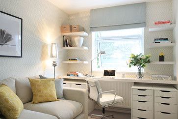 Clever Storage Ideas For Your Spare Room - Forbes  With the TV on the west wall, this would be perfect. Time to recycle the trundle! Small Home Office Guest Room, Spare Room Office, Bedroom Office Combo, Guest Room Office Combo, Spare Bedroom Office, Guest Bedroom Home Office, Office Guest Bedroom, Guest Bedroom/office, Small Guest Bedroom