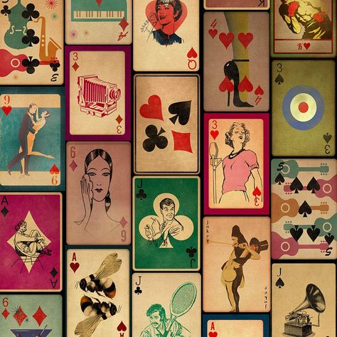 Deck Of Cards Wallpaper, Playing Cards Wallpaper, Playing Card Wallpaper, Playing Card Pattern, Cards Wallpaper, Vintage Casino Aesthetic, Aesthetic Playing Cards, Deck Of Cards Aesthetic, Playing Cards Background