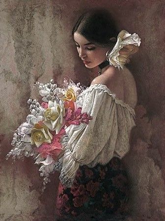 Woman With Flowers, Mexican Culture Art, Mexican Culture, Mexican Art, Native American Art, Hair Art, Portrait Art, Beautiful Paintings, American Art