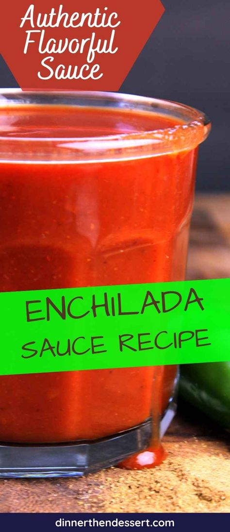 Ditch the can, this Homemade Enchilada Sauce will make you feel like you're at your favorite Mexican restaurant in fifteen minutes! Easy Enchilada Sauce, Ninja Blender Recipes, Enchilada Sauce Recipe, Enchilada Sauce Easy, Mexican Flavors, Recipes With Enchilada Sauce, Red Enchiladas, Easy Enchiladas, Homemade Enchilada Sauce