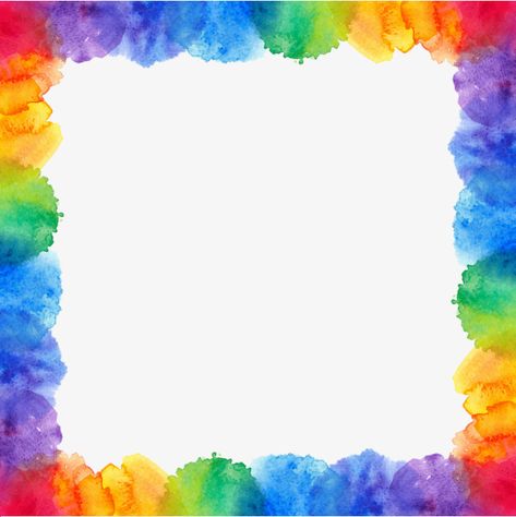 Colourful Border Design, Colorful Borders Design For Project, Rainbow Border Design For Project, Rainbow Border Design, Colorful Borders Design For Chart Paper, Rainbow Border Frames, Page Boarders, Rainbow Border, Colorful Borders Design