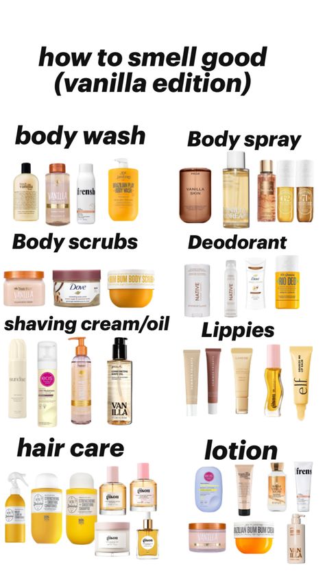 Pick 1-3 products for each section to make your routine!!!! Body Care Wishlist, Best Smells To Smell Like, Products To Smell Good All Day, How To Smell Good All Day Products, How To Smell Good Down There Tips, Lotion Routine, Fall Body Care, How To Smell Good, To Smell Good