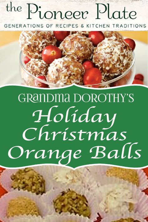 Grandma Dorothy was an amazingly talented woman. When she would visit for Christmas, we always knew she would be bringing tasty homemade treats. A favorite was always these Holiday Orange Balls. They are so simple to make and can be changed up to meet your taste preference. Christmas Baking, Treats Gift Ideas. Handmade Christmas gifts No Bake Orange Balls, Orange Blossom Balls, Orange Balls With Vanilla Wafers, Christmas Baking Treats, Orange Balls Recipe, Sweet Appetizers, Rum Ball, Orange Balls, Pecan Balls