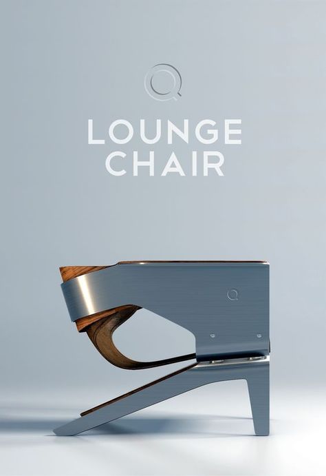 Q Lounge Chair on Behance Modern Minimalist Sofa, Sofa Design Living Rooms, Minimalist Sofa, Futuristic Furniture, Creative Furniture, Steel Furniture, Furniture Inspiration, Classic Furniture, Metal Furniture