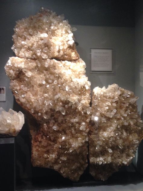 Very large Citrine Quartz,part of the Smithsonian gem collection at the Natural History Museum. Giant Crystal, Huge Crystal, Big Rock, Natural History Museum, Rough Gemstone, History Museum, Rocks And Minerals, Natural History, Energy Healing