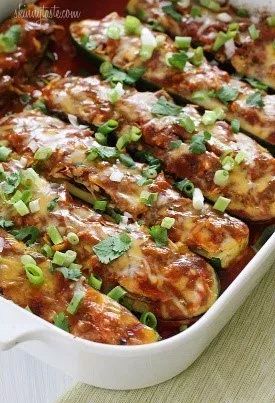 20 Zero Point Recipes – WW (Weight Watchers) Freestyle Stuffed Zucchini Boats, Meat And Vegetables, Stuffed Zucchini, Points Recipes, Zucchini Boats, Chicken Enchilada, Low Carb Dinner, Zucchini Recipes, Poultry Recipes