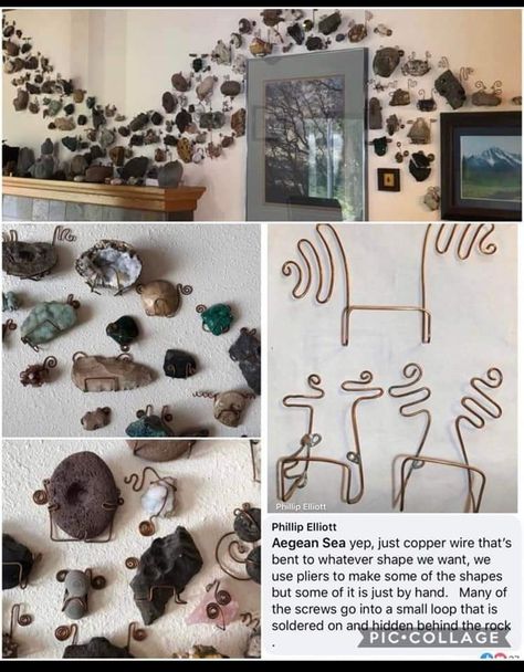 Rock Wall Display, Home Orginazation, Diy Rock Collection Display, How To Display Trinkets, Diy Nordic Decor, Whimsy Goth Decor, Rock Display Ideas Diy, How To Display Rocks, Rock Display Ideas