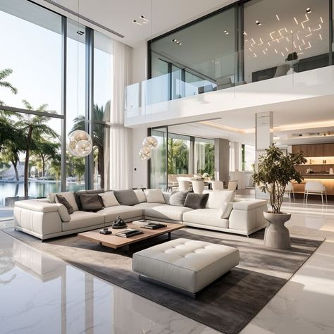 Living Room Designs Modern Luxury, Marble Living Room, Modern Neoclassical, Living Room Marble, Modern Luxury Living Room, Modern Luxury Interior, Luxe Living Room, White Lounge, White Marble Floor