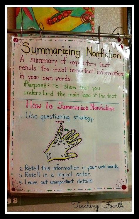 Blog post on Upper Elementary Snapshots about Finding Details and Writing Summaries. She uses a non-fiction text for this lesson. There are examples and anchor charts. There is also a link to a free article. Focused on fourth grade. Nonfiction Anchor Chart, Teaching Summarizing, Nonfiction Reading Strategies, Summarizing Nonfiction, Teaching Reading Strategies, Summary Writing, Classroom Anchor Charts, Fiction Text, Reading Anchor Charts