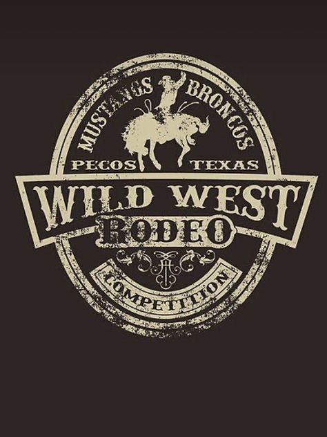 Wild West Logo Design, Wild West Typography, Wild West Font, Wild West Design, Western Logo Design, Pecos Texas, Texas Logo, Western Logo, Cowboys Bar