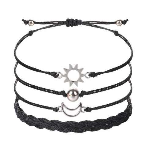 A charming cross-border bracelet set handmade with durable wax cord and adorned with eye-catching daisy shell beads, mini beads, and natural elements like sun, moon, and star charms. This lightweight and elegant jewelry piece is perfect for everyday wear or as a thoughtful travel souvenir. Its unique boho-chic style makes it a standout accessory for any outfit.... https://www.shopcrossway.com/product/celestial-moon-themed-bracelet-set-handcrafted-with-love/ Sun And Moon Bracelet, Moon Bracelet, Moon And Star, Travel Souvenirs, Moon Charm, Cross Border, Natural Elements, Sun And Moon, Shell Beads