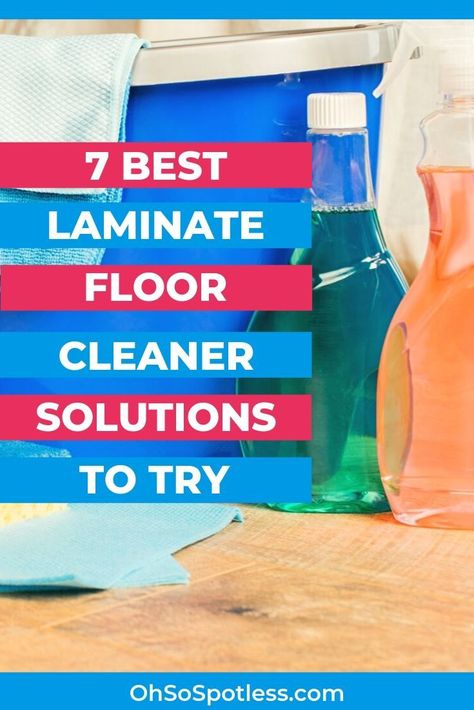 Laminate floors can be simply immaculate when cleaned with the right products. These 7 best laminate floor cleaner solutions do the trick. #laminate #laminatefloors #laminateflooring #cleaningfloors #cleaningtips #cleaninghacks #howtoclean Best Laminate Floor Cleaner, Cleaning Laminate Wood Floors, Laminate Floor Cleaner, Diy Floor Cleaner, Home Cleaning Tips, How To Clean Laminate Flooring, Installing Laminate Flooring, Best Laminate, Cleaning Tile Floors