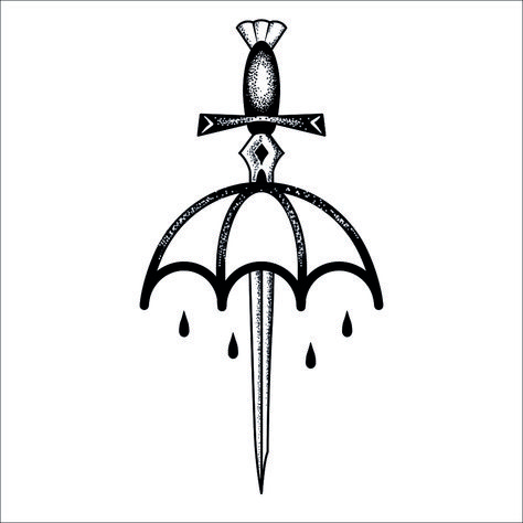 Bring Me The Horizon Tattoo, Horizon Tattoo, Boo Tattoo, Bmth Tattoo, Teardrop Tattoo, Easy Tattoos To Draw, Umbrella Tattoo, Alien Tattoo, Creepy Tattoos