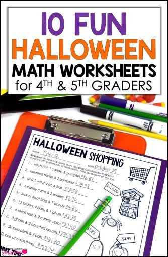 Get 10 fun Halloween math activities that are sure to grab and keep the attention of your 3rd, 4th, and 5th grade students! From Halloween math worksheets, games, and crafts to printable pumpkin math ideas and centers, these Halloween math ideas are perfect for the fourth grade classroom, fall math centers, or even small group activities. Includes Halloween multiplication, addition, and word problem worksheets. Halloween Stem Activities 5th Grade, Fifth Grade Halloween Activities, Halloween Math 4th Grade, Math Or Treat, Fourth Grade Halloween Activities, Halloween Math Activities 4th Grade, Halloween Word Work, Halloween Word Problems, Halloween School Activities