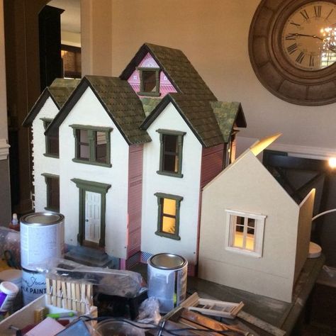 Melissa And Doug Victorian Dollhouse Makeover, Dollhouse Remodel, Build A Dollhouse, Restoration Hardware Lighting, Hometalk Diy, Baseboard Molding, Rental Kitchen, Garden Globes, Budget Kitchen Remodel