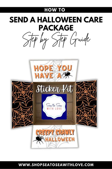 Halloween Care packages are a great way to stay connected with your loved one during a military deployment. Learn an easy way to decorate your care package, then this is the shop for you! Get inspired to create your own DIY care package with care package sticker kits. You will love how easy they are to use. Not only are they perfect for deployment care packages and military care packages but they are also great for care packages for college students and long-distance relationships. Care Packages For College Students, Military Care Packages, Diy Care Package, Halloween Care Packages, Package Sticker, Deployment Care Packages, Military Care Package, Military Deployment, College Care Package