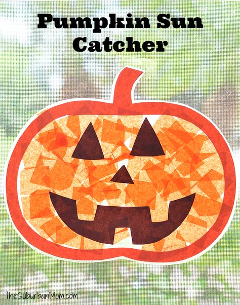 No-mess pumpkin sun catcher is a fun halloween kids craft that you can use as a Halloween decoration year after year. Printable template included. Hallowen Crafts, Pastor Appreciation Month, Paper Pumpkin Craft, Pumpkin Craft, Halloween Kunst, October Crafts, Suncatcher Craft, Halloween Preschool, Fall Crafts For Kids