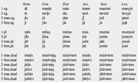 Lithuanian Lithuanian Language, Interrogative Pronouns, Demonstrative Pronouns, Main Verbs, Singular Nouns, Word Order, Personal Pronouns, Singular And Plural, The Third Person