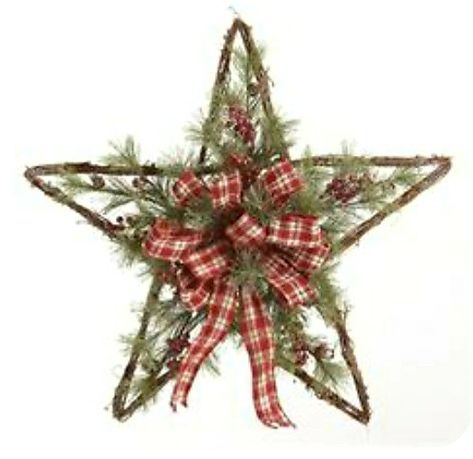 Grapevine Star, Star Wreath, Grinch Christmas Decorations, Christmas Hearts, Holiday Door, Wreath Making, Easy Christmas Diy, Christmas Crafts Decorations, Christmas Star