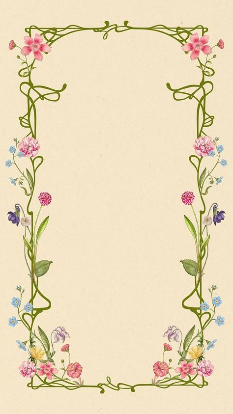 Beige floral frame iPhone wallpaper, rose drawing illustration, remixed by rawpixel | premium image by rawpixel.com / Adjima Art Nouveau Wallpaper Iphone, Graphics Wallpaper, Art Nouveau Frame, Mobile Wedding, Art Nouveau Weddings, Wallpaper Rose, Illustration Wedding, Wallpaper Flowers, Rose Drawing