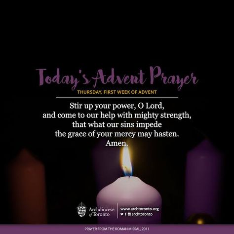 Today’s Advent Prayer 🛐 Thursday — First Week of Advent #AdventPrayer #1stWeekOfAdvent #ThursdayAdventPrayer #Thursday1stWeekOfAdvent #Hope Source: https://onlineministries.creighton.edu/CollaborativeMinistry/Advent/Daily-prayers.html First Week Of Advent, Advent Hope, Advent Prayers, First Sunday Of Advent, Christmas Scripture, Prayer For Today, Pray For Us, Morning Prayers, First Week