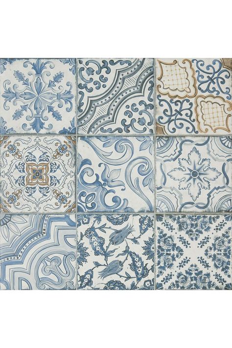 Blue Memory Porcelain Wall and Floor Tile - 24 x 24 in. | Wall and floor tiles, Memory wall, The tile shop American Flag Gif, Beach Paint Colors, Flag Gif, Door Ways, Bathroom Upstairs, Farmhouse Blue, French Country Blue, Brown Tile, Homestead Kitchen