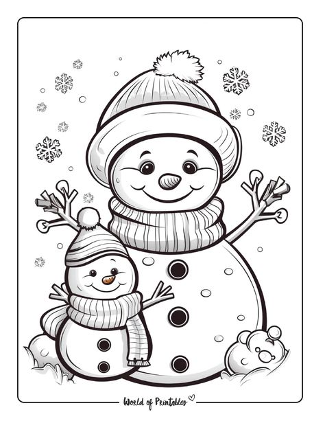 Winter Coloring Pages Free Printable, Snowman Coloring Page, Christmas Present Coloring Pages, Christmas Pictures To Color, Snowman Drawing, Snowman Coloring, Candy Cane Coloring Page, Nativity Coloring Pages, Train Coloring Pages