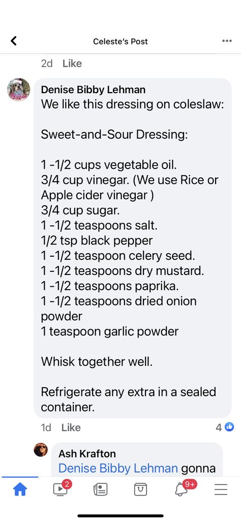 Sweet & Sour Cole Slaw Dressing Sweet And Sour Dressing, Food Dressing, Homemade Salad Dressings, Slaw Dressing, Coleslaw Dressing, Salad Dressing Recipes Homemade, Cole Slaw, Homemade Salads, Eat Salad