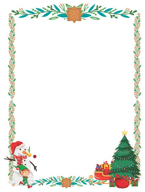 Printable Christmas Tree Border Christmas Card Borders Template, Christmas Background Template, Christmas Border Design, Printable Christmas Templates, Christmas Printable Templates, Free Christmas Borders, Christmas Theme Background, Tree Border, Christmas Letter Template