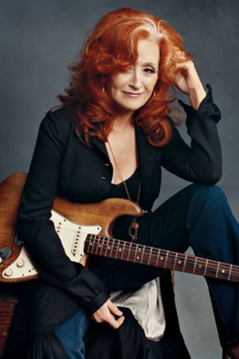 Bonnie Raitt, Guitarist, A Black, Red Hair, A Photo, A Woman, Guitar, Black And White, Red