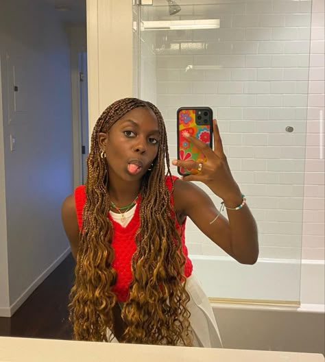 Curly Box Braids, Brown Box Braids, Small Knotless, Hair Styles Braids, Blonde Box Braids, Styles Braids, Blonde Braids, Box Braids Hairstyles For Black Women, Braids Hairstyles Pictures