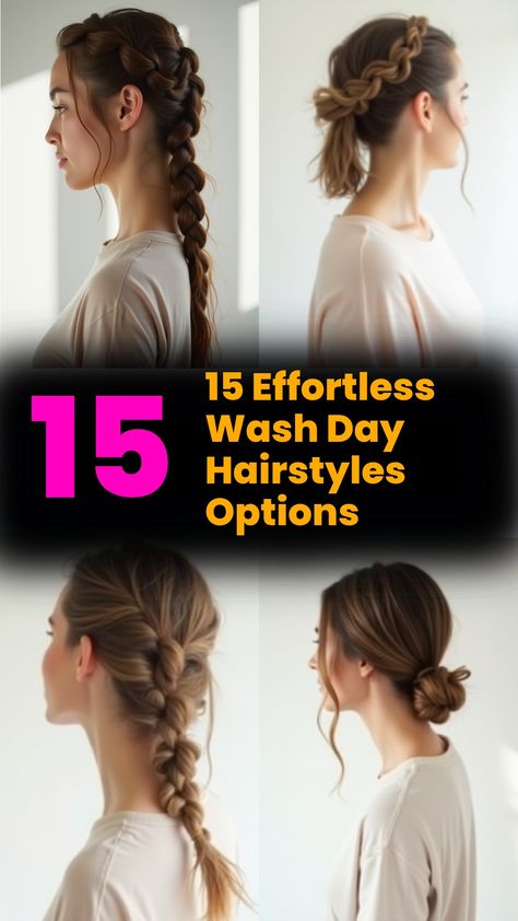 15 Effortless Wash Day Hairstyles Options Service Industry Hairstyles, Hairstyles For Sweaty People, Secure Hairstyles For Long Hair, Hot Yoga Hairstyles, Church Hair Styles, Hairstyles For Yoga, Protective Hairstyles For White Women, Hiking Hairstyles Long Hair, Cute Basic Hairstyles