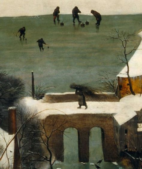 Detail from Hunters in the Snow, Pieter Bruegel... Peter Bruegel, Hunters In The Snow, Bruegel The Elder, Appropriation Art, Pieter Bruegel The Elder, Pieter Bruegel, Van Eyck, Jan Van Eyck, Pierre Bonnard