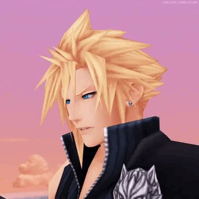 Kingdom Hearts Cloud Strife, Cloud Kingdom Hearts, Cloud Pfp, Final Fantasy Cloud, Sora Kingdom Hearts, Cloud Icon, Final Fantasy Artwork, Random Images, Banner Gif