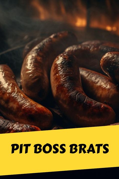 Smoked Brats, Brats Recipe, Pit Boss Smoker, Wood Pellet Grill Recipes, Pit Boss Pellet Grill, Smoker Recipes Electric, How To Cook Brats, Grilled Brats, Pellet Smoker Recipes