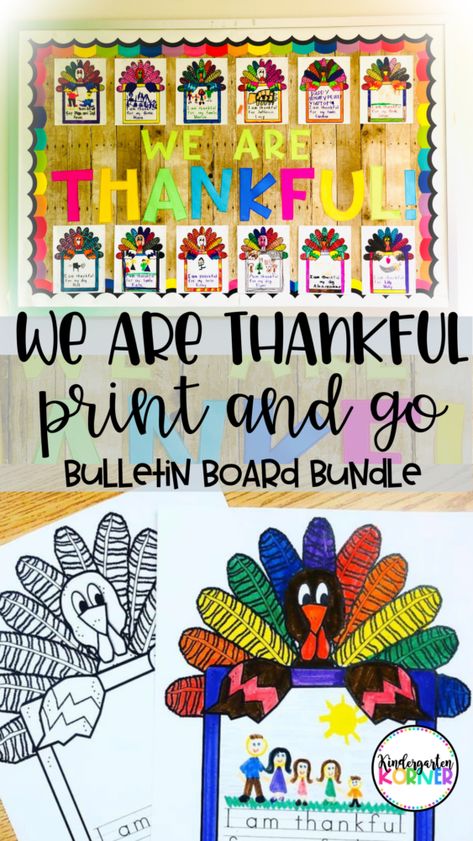 Thankful Projects, Thankful Writing, Thanksgiving Stem Activities, Turkey Writing, Kindergarten First Week, Thanksgiving Classroom Activities, Thanksgiving Bulletin Board, Teaching Thanksgiving, November Classroom