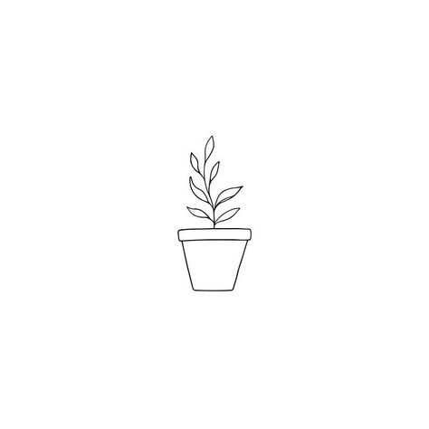 Minimalistic Plant Tattoo, Houseplant Tattoo, Flor Tattoo, Tiny Tats, Tattoo Plant, Plant Tattoo, Plant Design, Potted Plants, House Plants