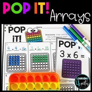 Need help finding ideas to engage your students with Multiplication and Arrays? Use POP IT Fidgets for your math class! Try these Math Task Cards with Pop its- Arrays.Use these Pop It Math Task Cards in your math centers, small groups, game days, or extension activities. Poppers are a great tool to ... Pop It Multiplication, Math Group Activities, Trailer Classroom, Array Activities, Array Math, Arrays Activities, Third Grade Math Centers, Math Art Activities, Elementary Math Lessons