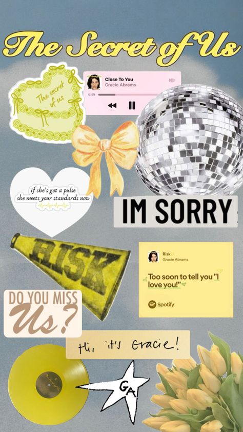 The Secret of Us by Gracie Abrams Collage Gracie Abrams Collage, Good Luck Charlie, Book Instagram, Gracie Abrams, Too Soon, Taylor Swift Lyrics, Cool Wallpaper, Music Lovers, Love Of My Life