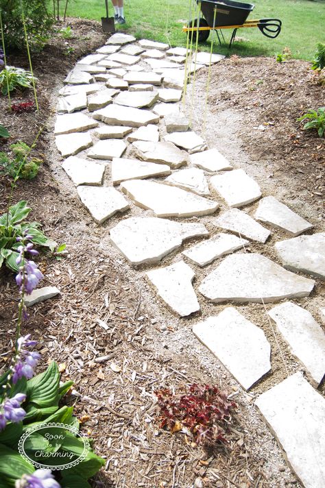 Amazing Landscaping, Slope Landscaping, Flagstone Pathway, Flagstone Walkway, Flagstone Path, Backyard Walkway, Pathway Landscaping, Flagstone Patio, Garden Stepping Stones