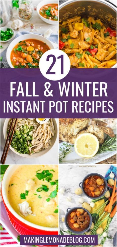 Delicious Instant Pot Recipes, Instant Pot Meals, Best Instant Pot Recipes, Winter Dinners, Making Lemonade, Recipes For Fall, Pot Recipes Healthy, Healthy Comfort, Winter Dinner Recipes