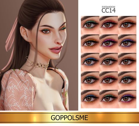 GOPPOLS Me - GPME-GOLD Eyeshadow CC 14 Download at GOPPOLSME... Mod Makeup, Sims Makeup, Sims 4 Hair Male, Sims 4 Piercings, Cc Folder, Makeup Cc, Sims 4 Cc Makeup, Sims 4 Cc Folder, Sims 4 Gameplay