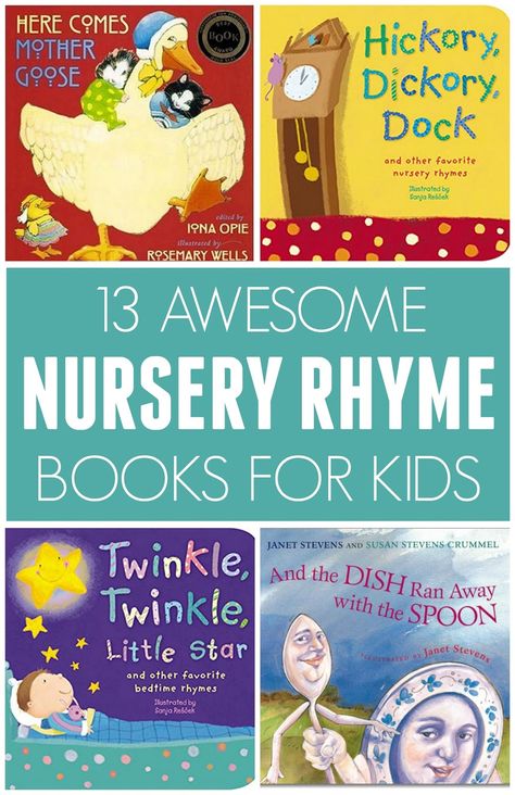 13 Awesome Nursery Rhyme Books for Kids - Toddler Approved Nursery Rhyme Books, Nursery Rhymes Toddlers, Playdough Ideas, Rhyming Preschool, Nursery Rhyme Crafts, Nursery Stories, Best Nursery Rhymes, Books For Preschoolers, Nursery Rhymes Preschool